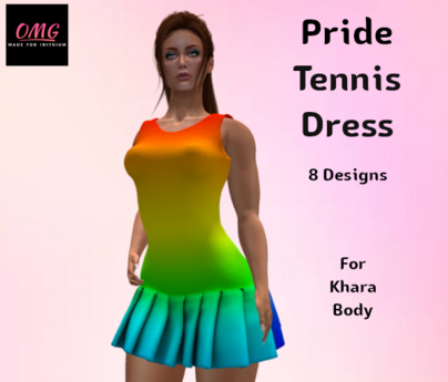 Second Life Marketplace - ! OMG ! Pride Tennis Dress for Khara